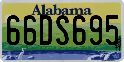 AL license plate 66DS695