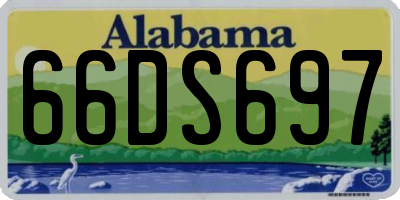AL license plate 66DS697