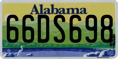 AL license plate 66DS698