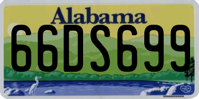 AL license plate 66DS699