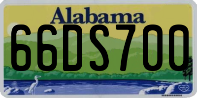 AL license plate 66DS700