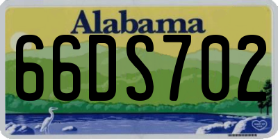 AL license plate 66DS702