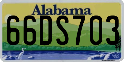 AL license plate 66DS703