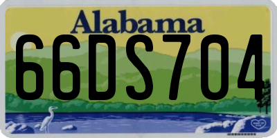 AL license plate 66DS704