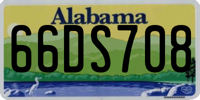 AL license plate 66DS708