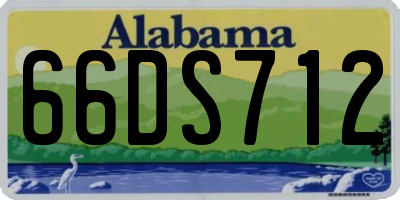 AL license plate 66DS712