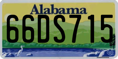 AL license plate 66DS715