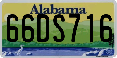 AL license plate 66DS716