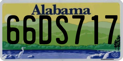 AL license plate 66DS717