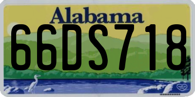 AL license plate 66DS718