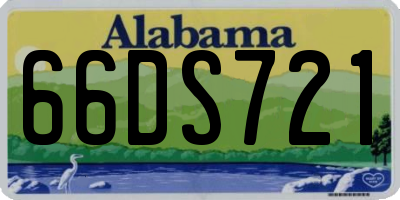 AL license plate 66DS721