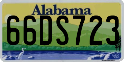 AL license plate 66DS723