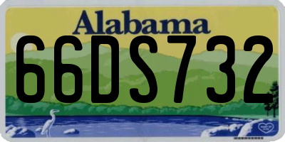 AL license plate 66DS732