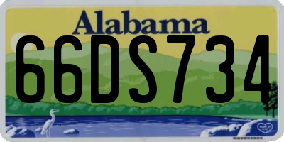 AL license plate 66DS734