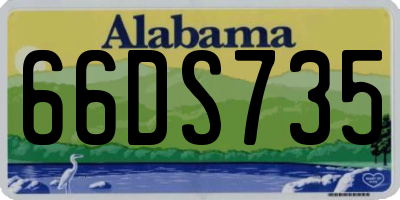 AL license plate 66DS735