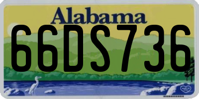 AL license plate 66DS736