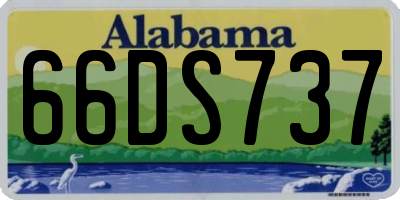 AL license plate 66DS737