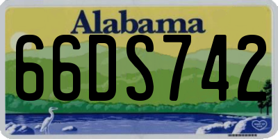 AL license plate 66DS742