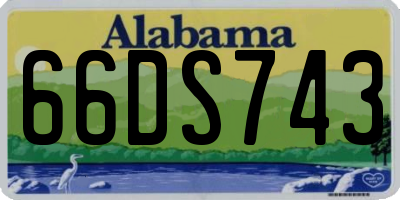 AL license plate 66DS743