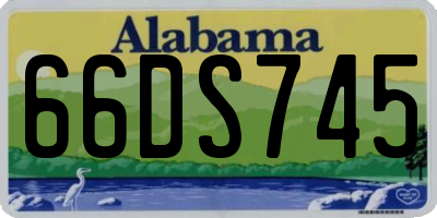 AL license plate 66DS745