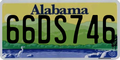 AL license plate 66DS746