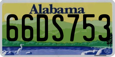 AL license plate 66DS753