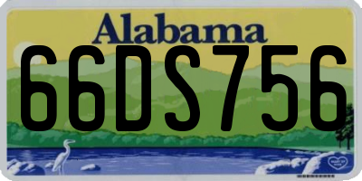 AL license plate 66DS756
