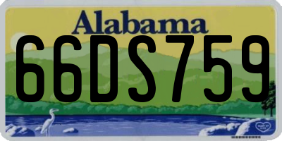 AL license plate 66DS759