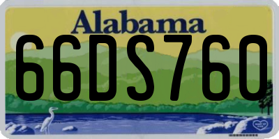 AL license plate 66DS760