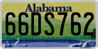 AL license plate 66DS762