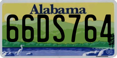 AL license plate 66DS764