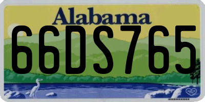 AL license plate 66DS765