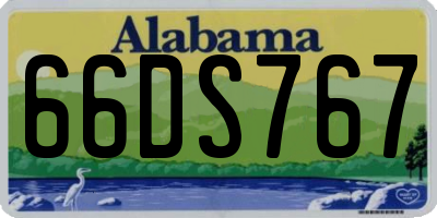 AL license plate 66DS767