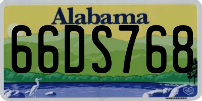 AL license plate 66DS768
