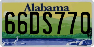 AL license plate 66DS770