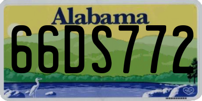 AL license plate 66DS772