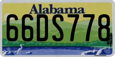 AL license plate 66DS778