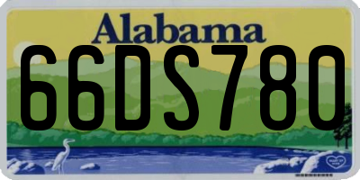 AL license plate 66DS780