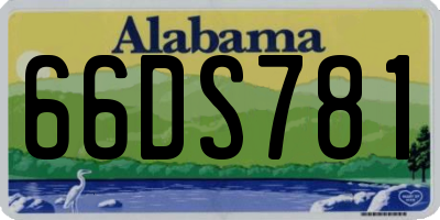 AL license plate 66DS781