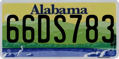 AL license plate 66DS783