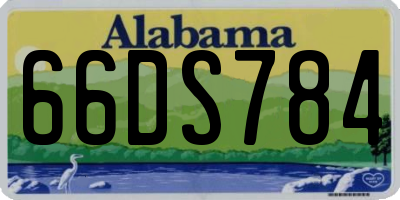 AL license plate 66DS784