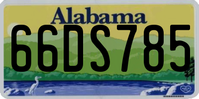AL license plate 66DS785