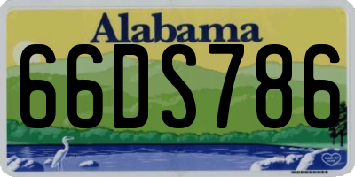 AL license plate 66DS786