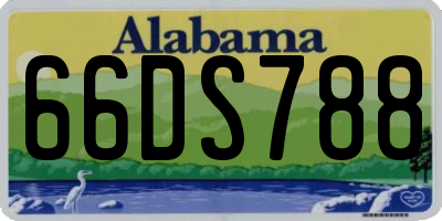 AL license plate 66DS788