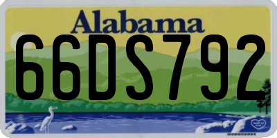 AL license plate 66DS792