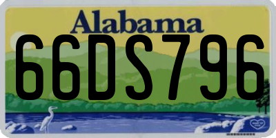 AL license plate 66DS796