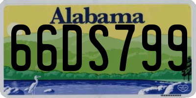 AL license plate 66DS799