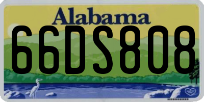 AL license plate 66DS808