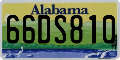 AL license plate 66DS810