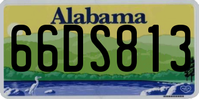 AL license plate 66DS813